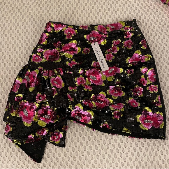 For Love and Lemons San Junipero Sequin Skirt, Dahlia - M - Picture 3 of 7